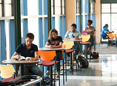 Students at North Paseo Building Studing