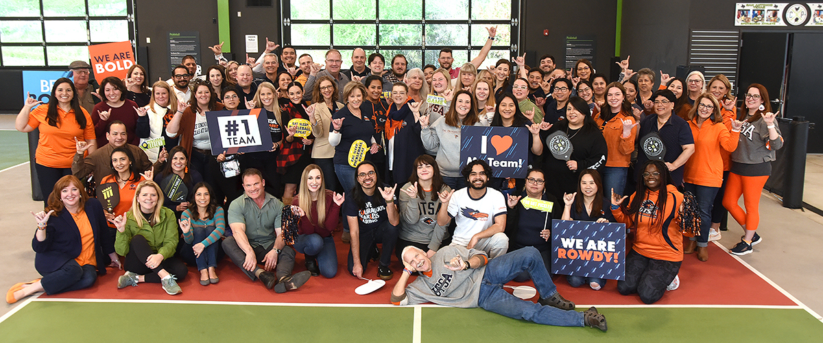 Team photo at Chicken and Pickle