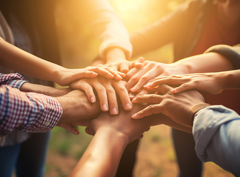 speaker giving speach infront of donor relations