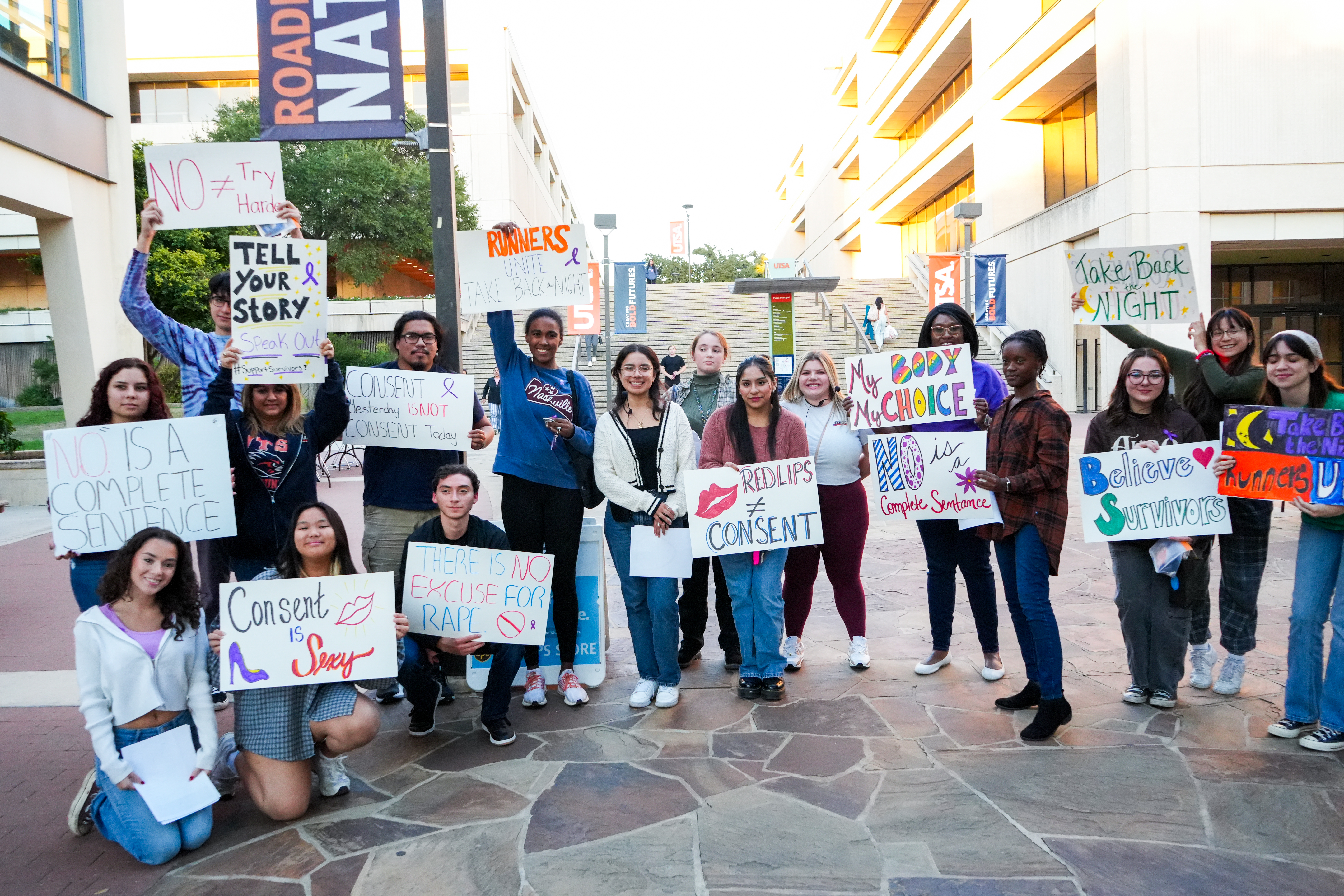 Students Holding Posters 