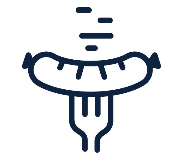 Hotdog with fork in it