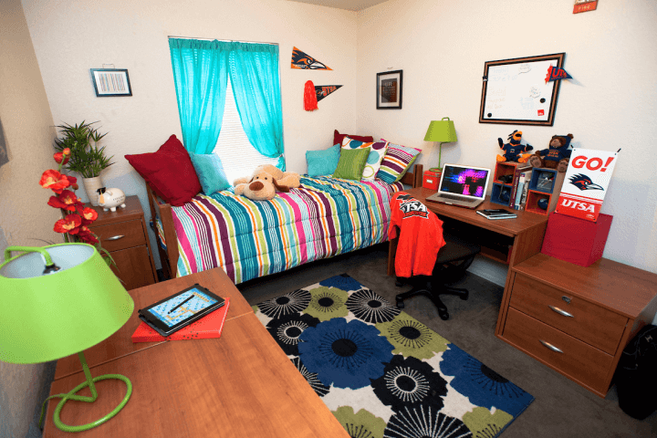 Inside of a student dorm