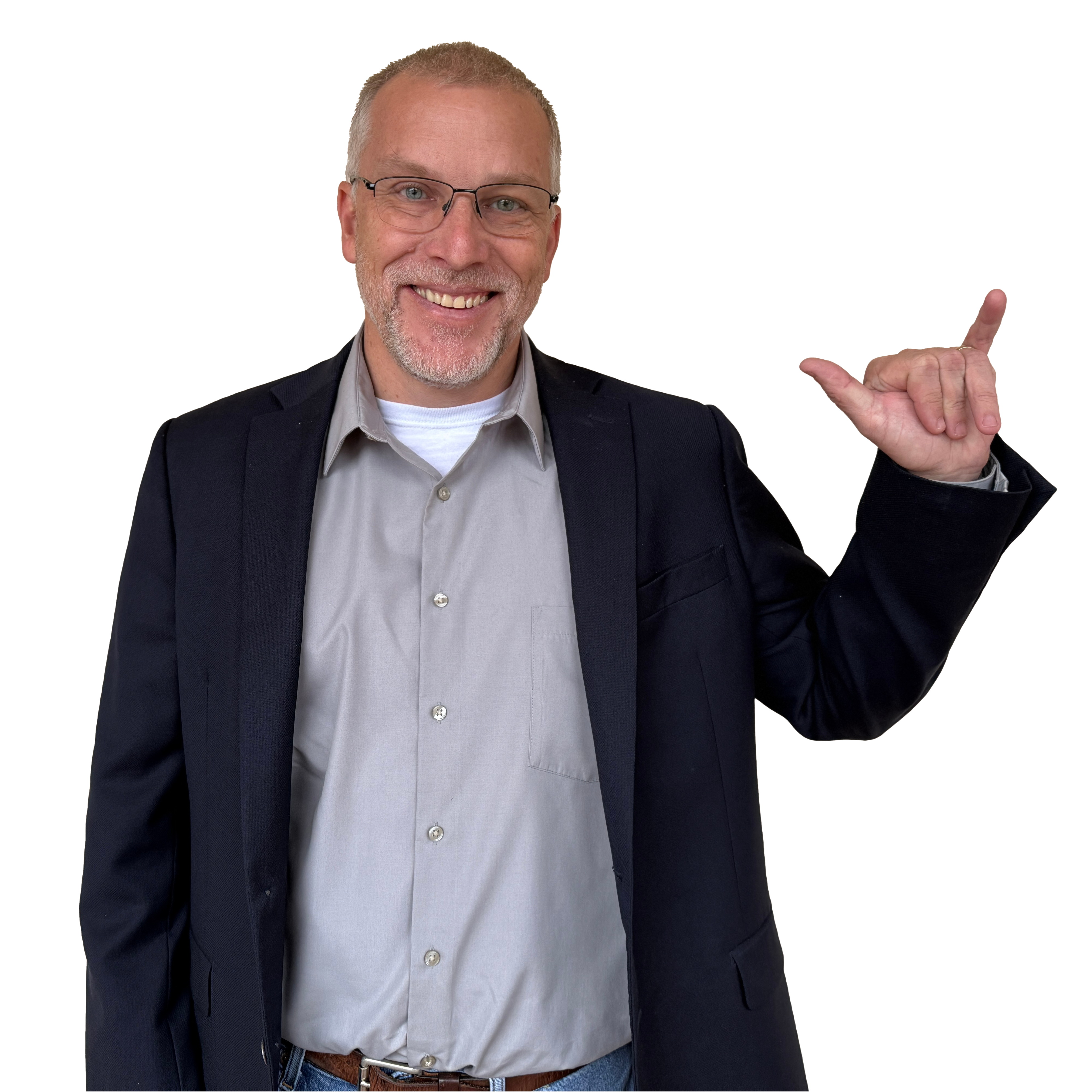 Marc Sewell giving birds up